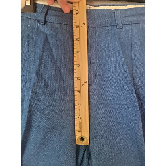 Scotch & Soda Wide-Leg Cropped Trousers Blue Sz 14 – EUC w/ Flaw - Picture 7 of 13